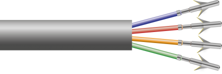 Desforre y prensado de cable multiconductor